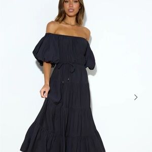 Elegant Black Off-Shoulder Dress